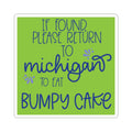 Michigan Bumpy Cake Sticker