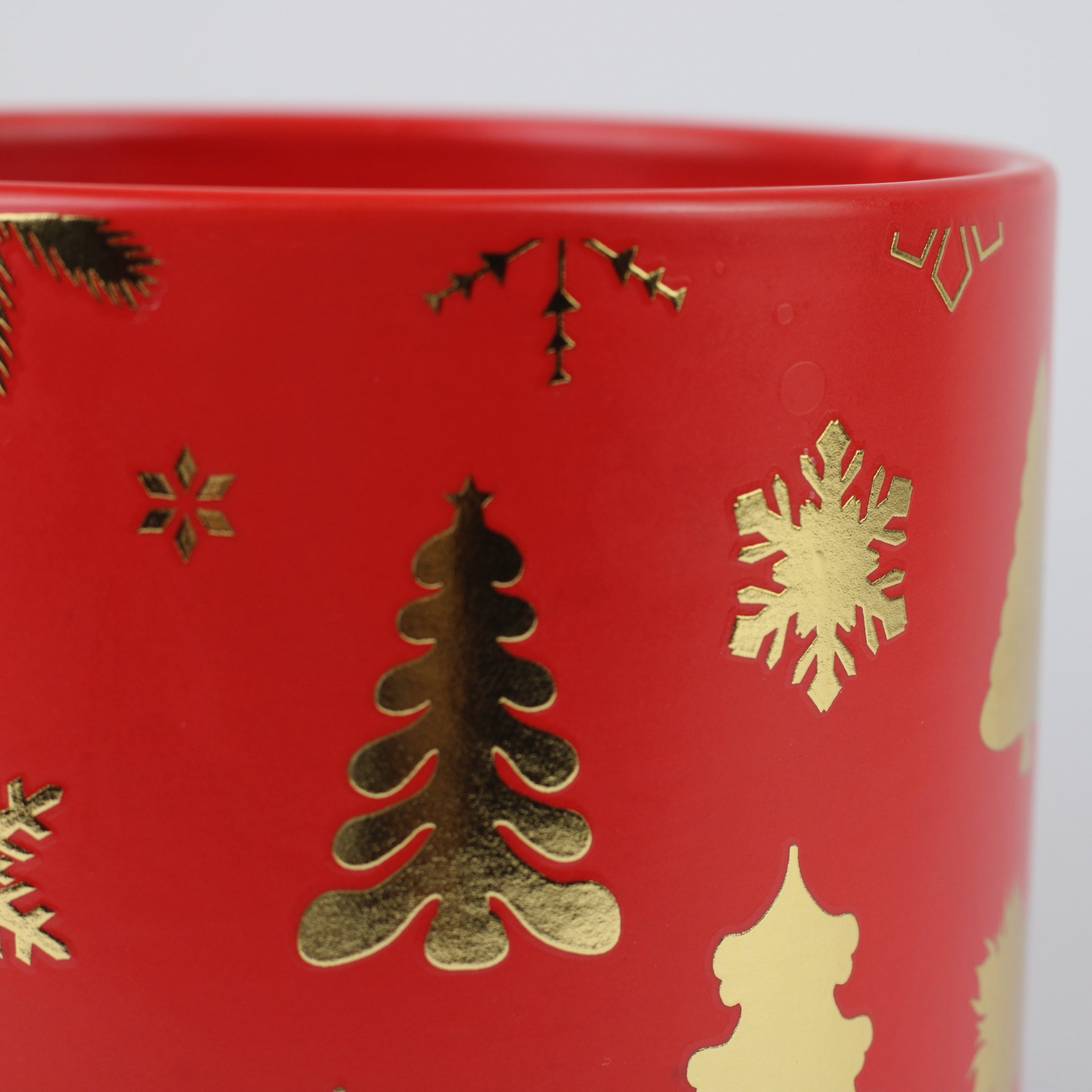 Christmas Ceramic Planter – Single Piece (Red or Green) – Festive Holiday Tree Design
