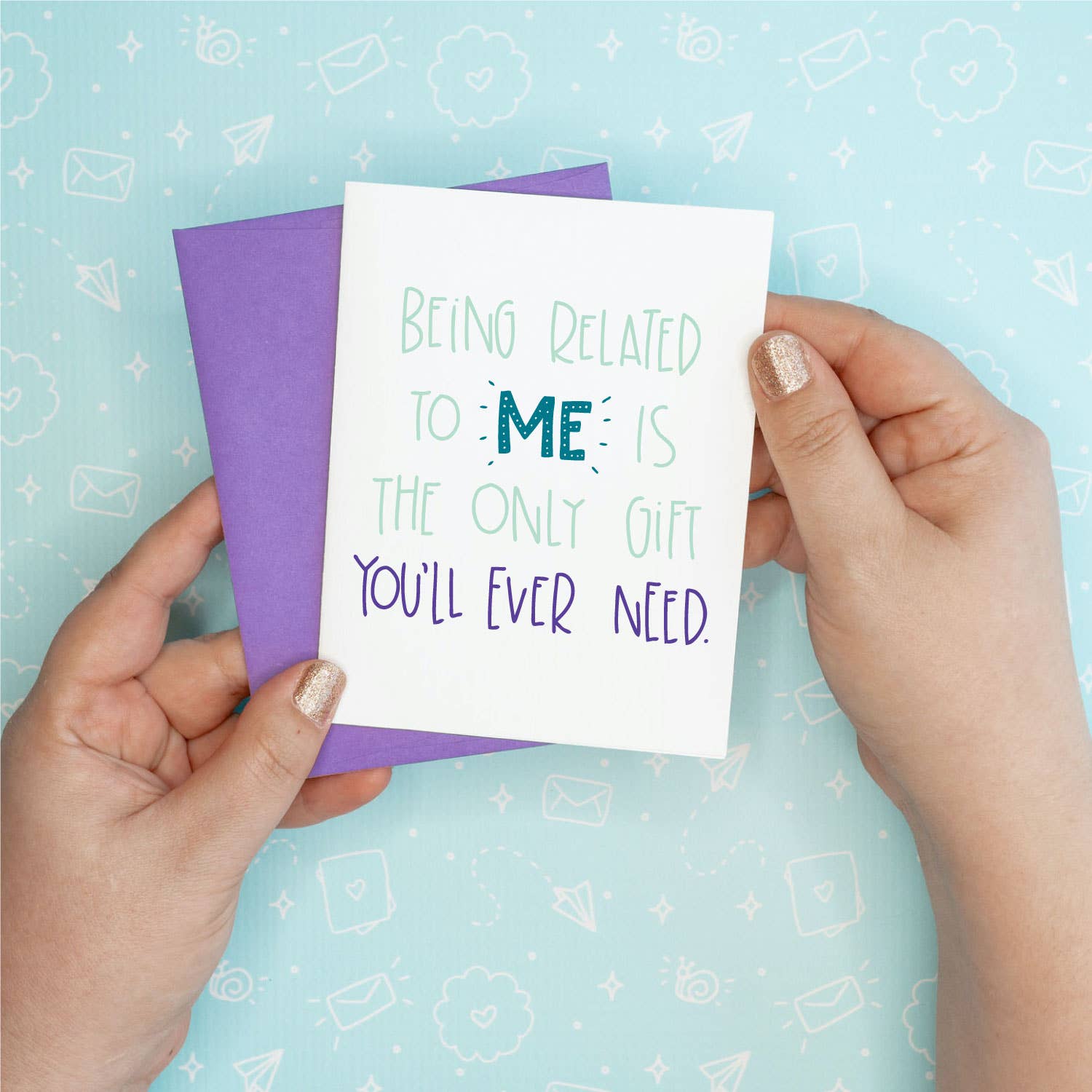 Related to Me Gift Funny Greeting Card