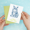Cat Puke Funny Greeting Card