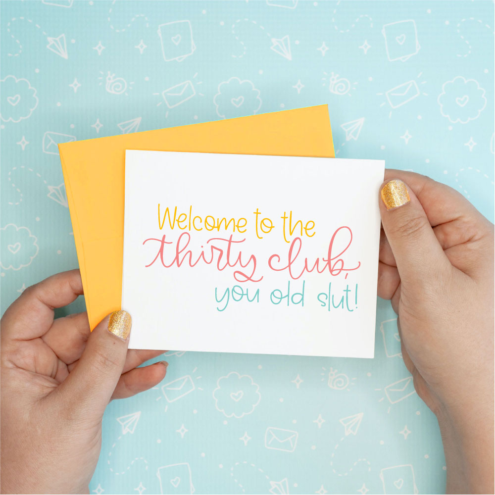 30 Thirty Club Birthday Funny Greeting Card