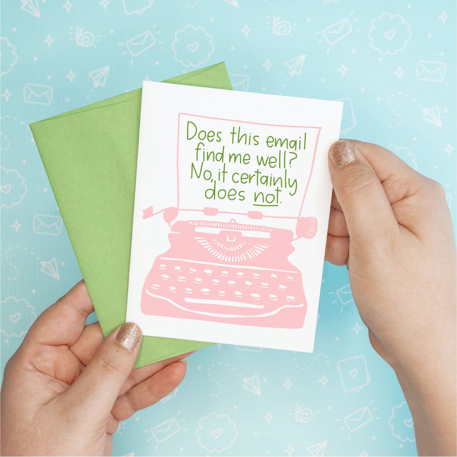 Typewriter Email Funny Greeting Card