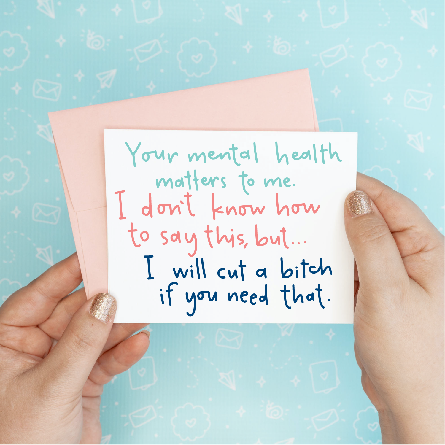 Cut a Bitch Funny Friendship Greeting Card