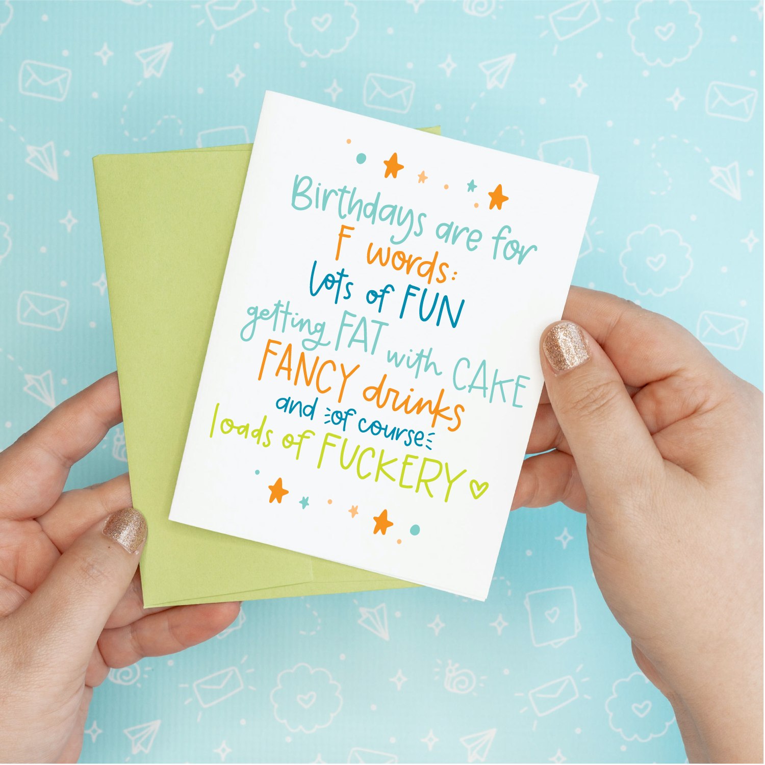 F Words Birthday Funny Greeting Card