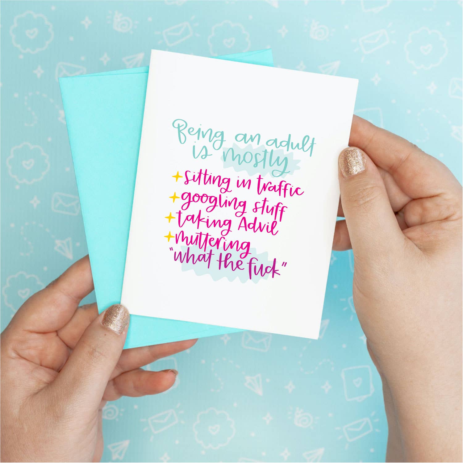 Muttering Funny Greeting Card