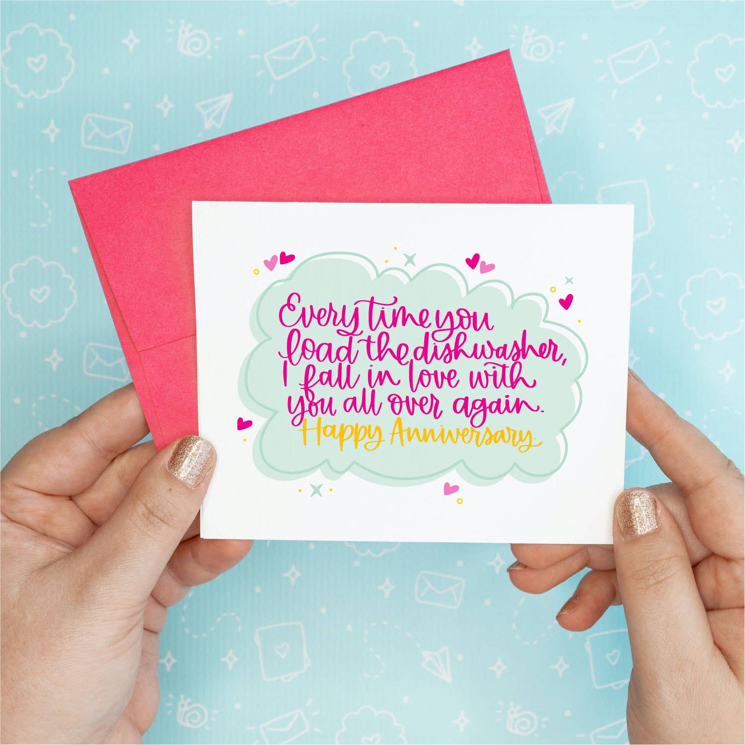 Dishwasher Loading Anniversary Funny Greeting Card