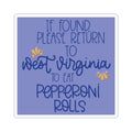 West Virginia Pepperoni Rolls Sticker