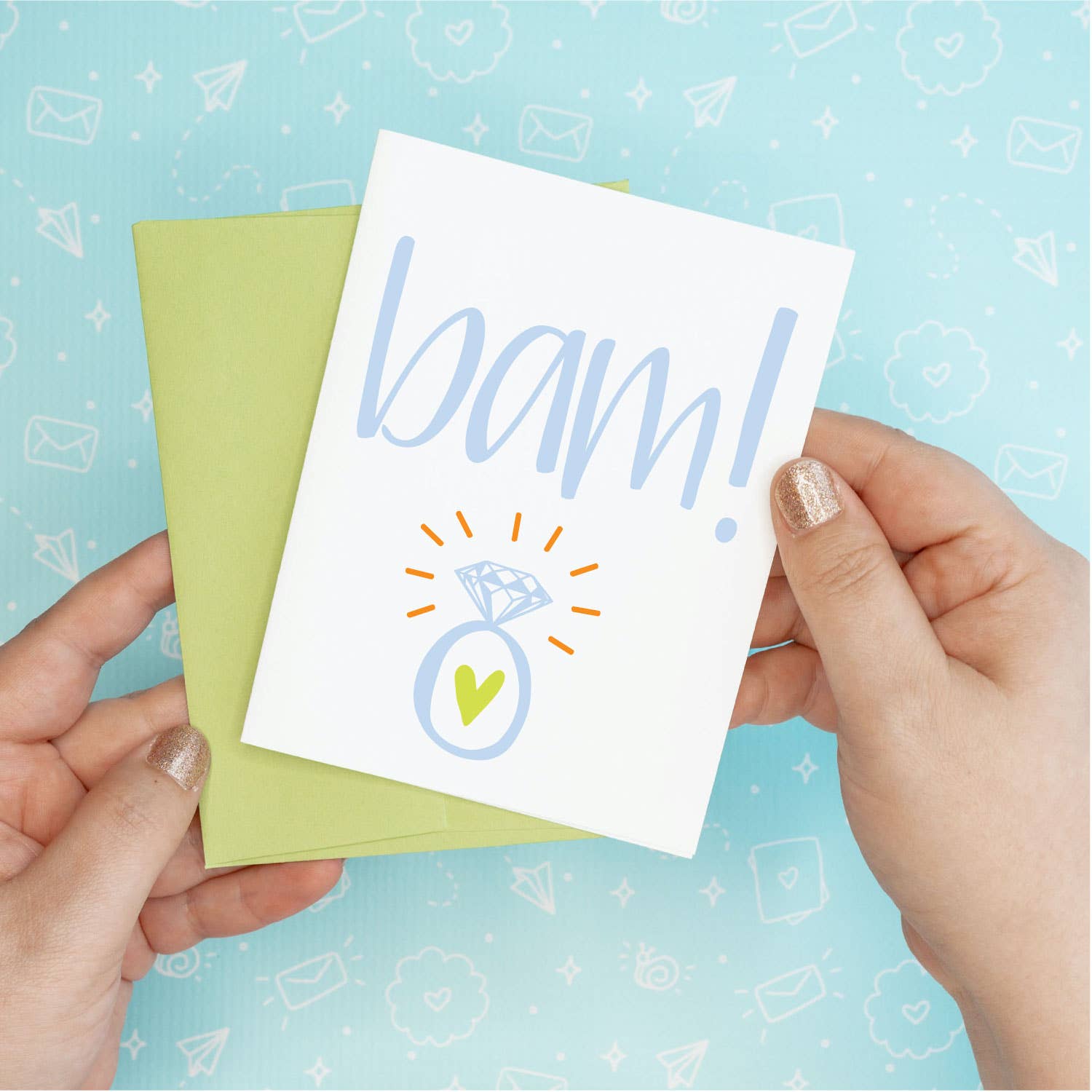 Bam Engagement Funny Wedding Greeting Card