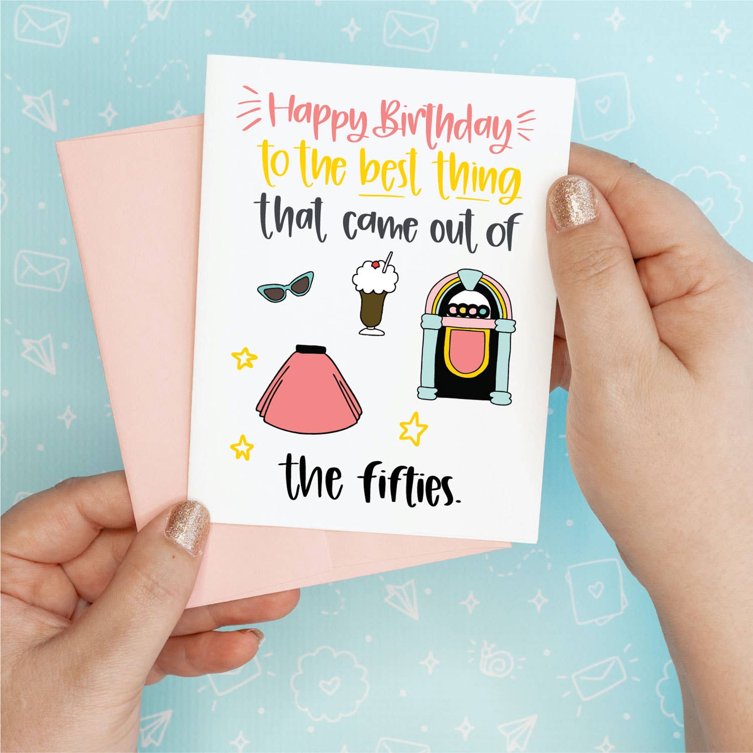 50s Birthday Funny Greeting Card
