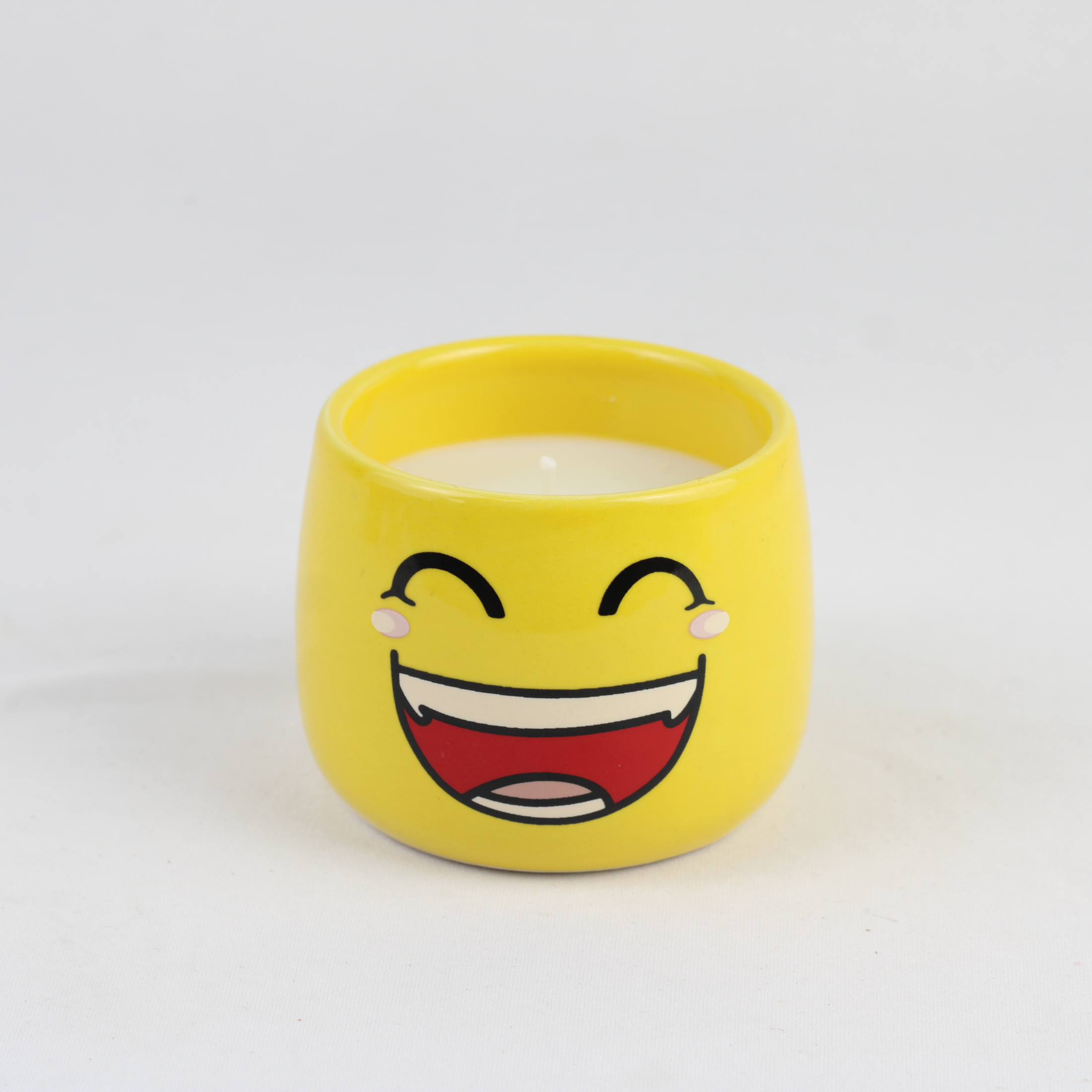 Emoji Ceramic Candle Holder Set – 2-Piece Scented Candle Cups