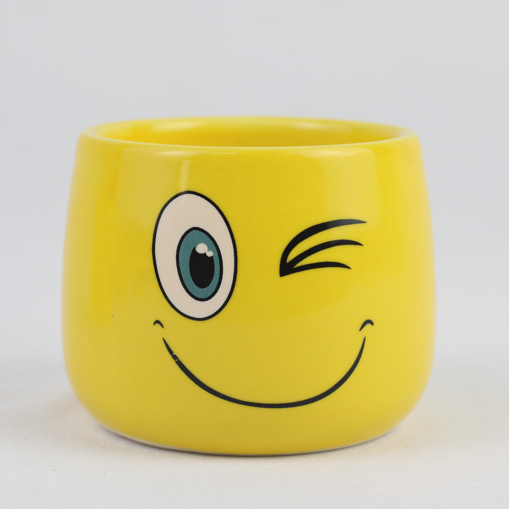 Emoji Ceramic Candle Holder Set – 2-Piece Scented Candle Cups