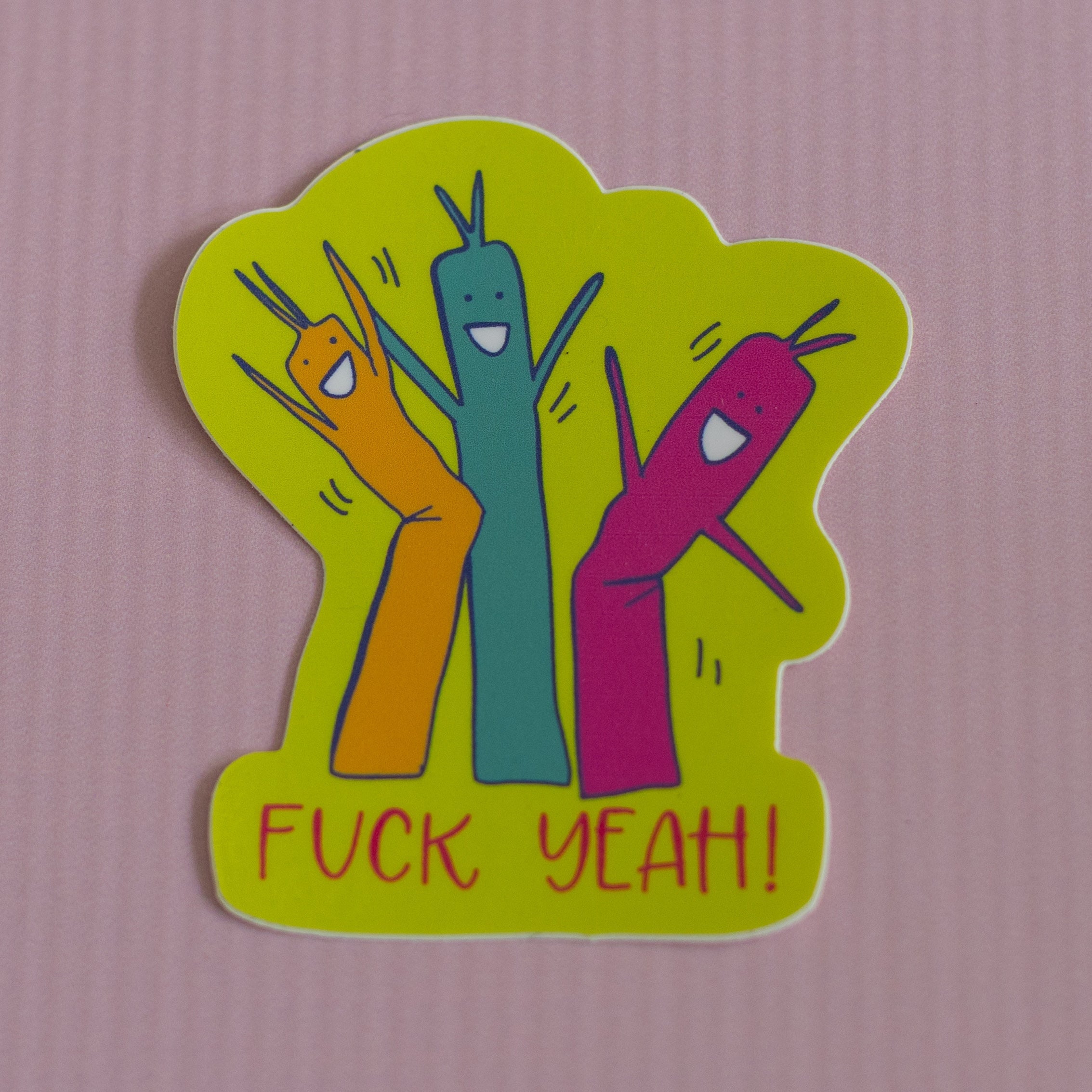 Inflatable Man Fuck Yeah Sticker