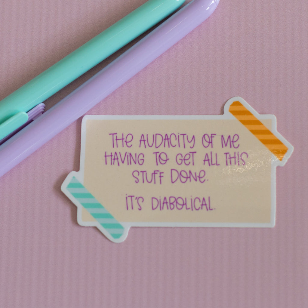 Audacity Funny Glossy Waterproof Sticker