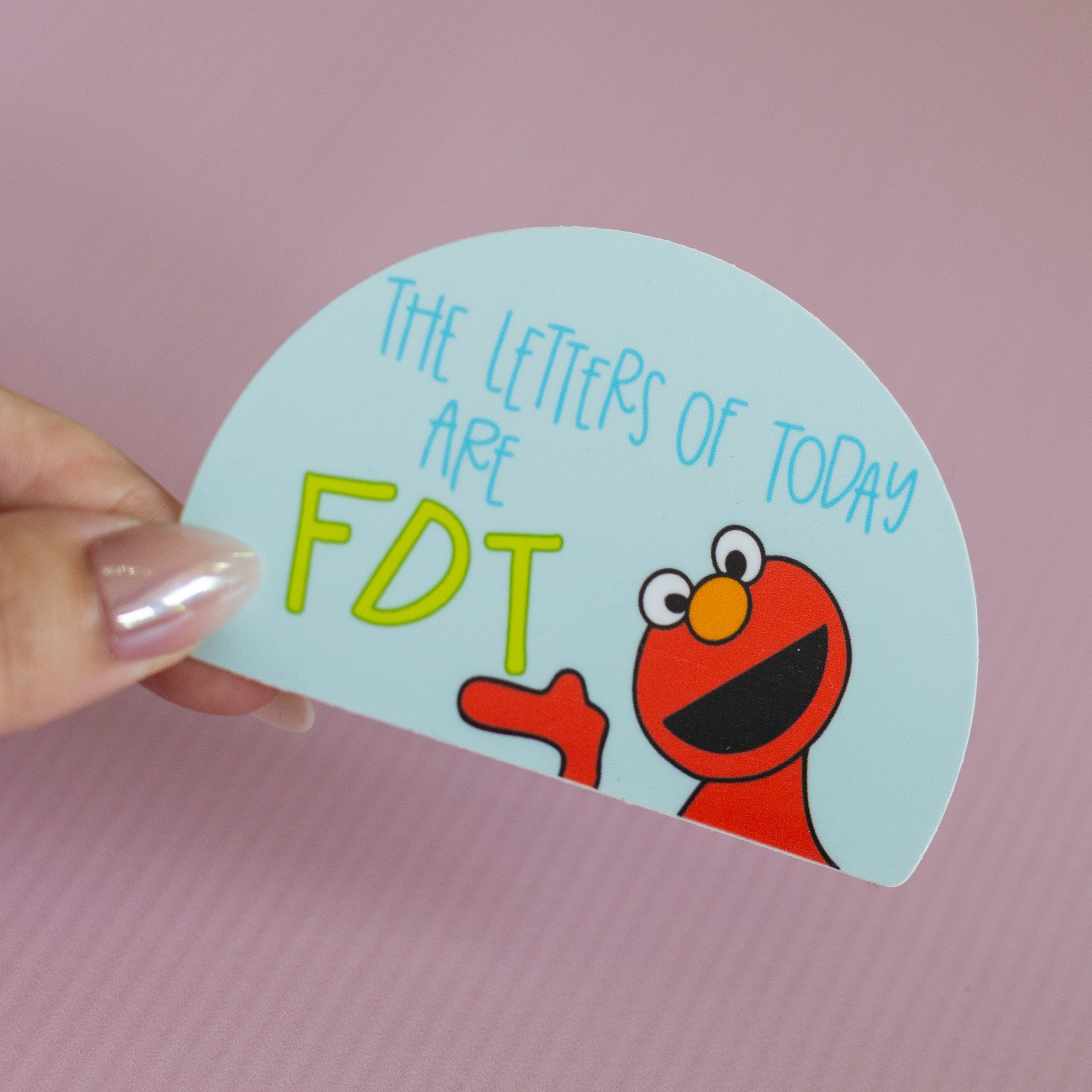 FDT Red Funny Glossy Waterproof Sticker