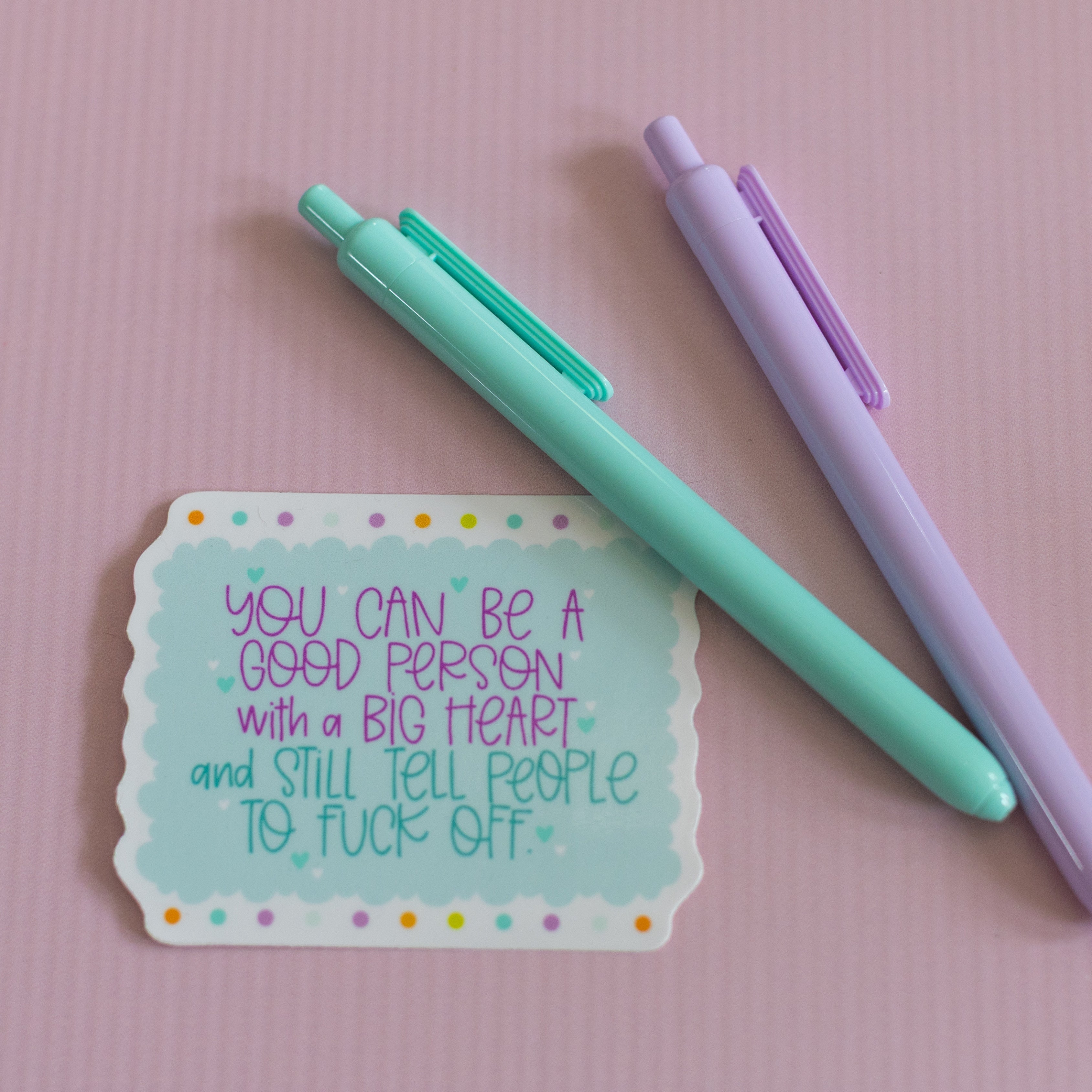 Good Person Fuck Off Funny Glossy Waterproof Sticker