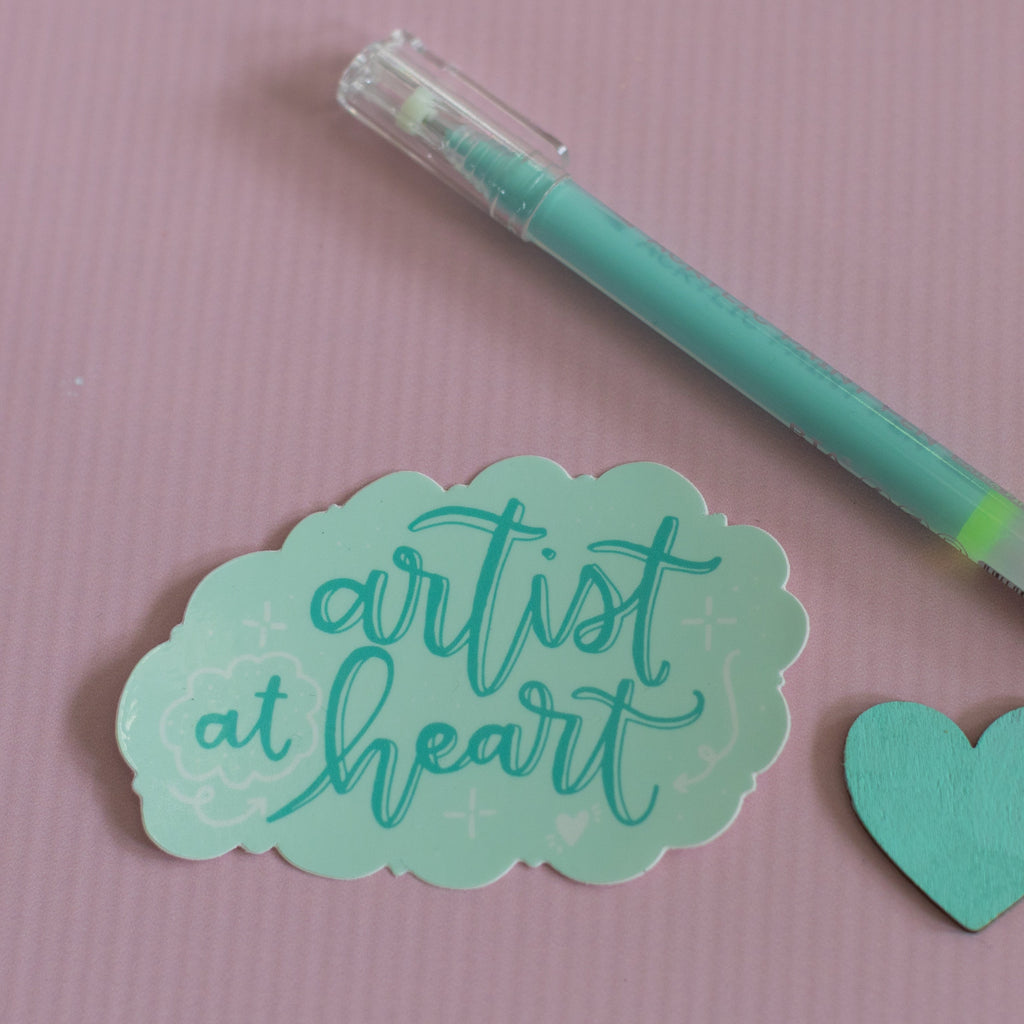 Artist at Heart Waterproof Vinyl Sticker