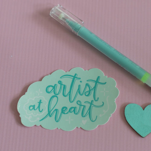 Artist at Heart Waterproof Vinyl Sticker