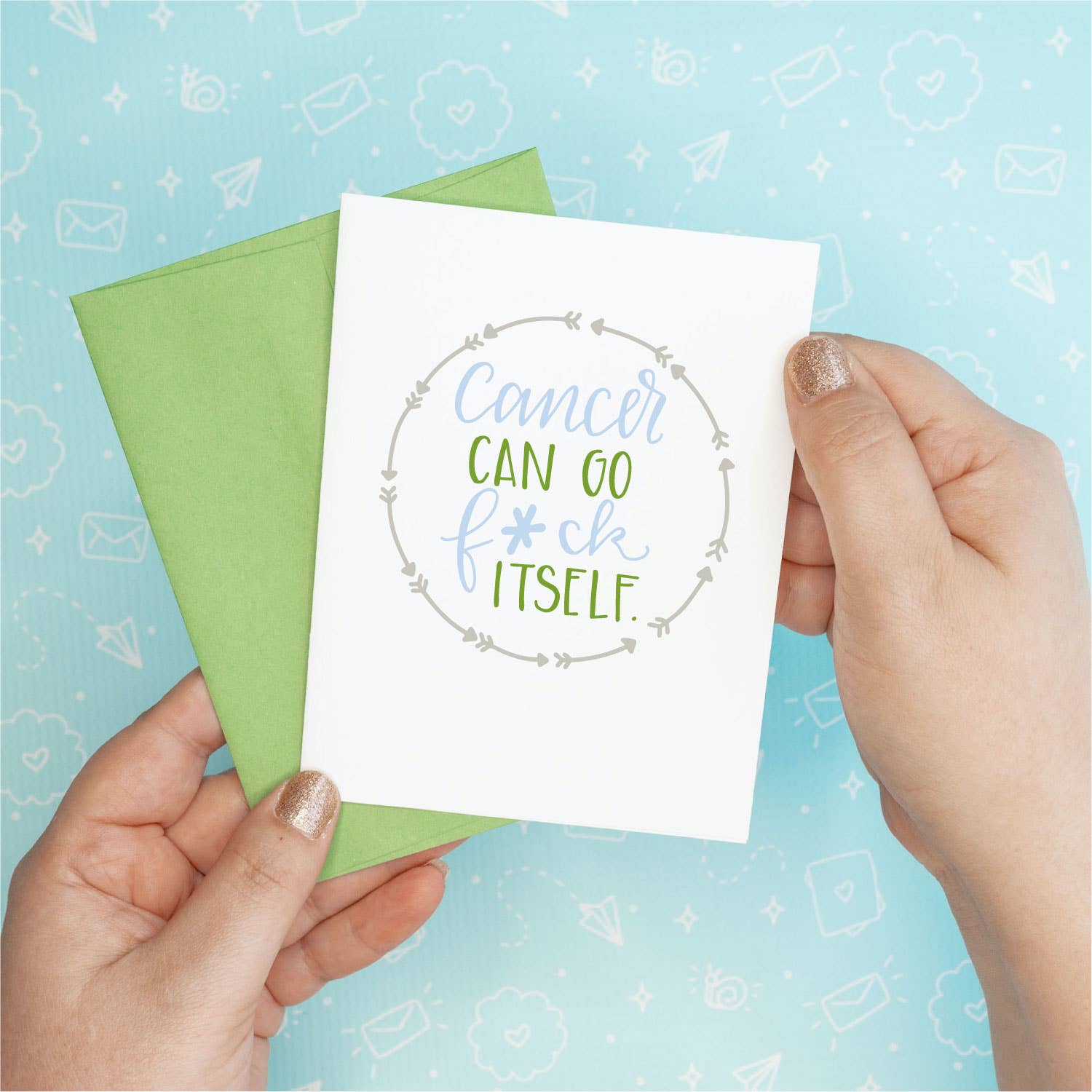 Cancer Can F*ck Itself Funny Greeting Card