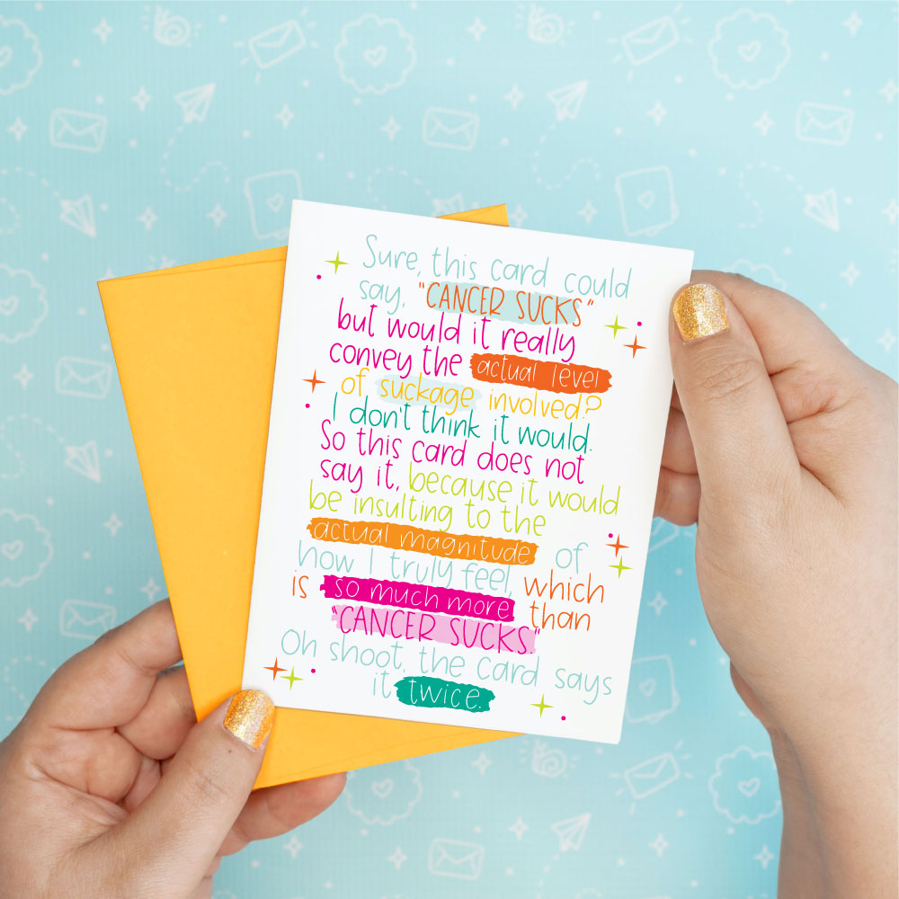 Cancer Sucks Funny Greeting Card