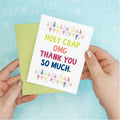 Holy Crap OMG Thank You Funny Greeting Card