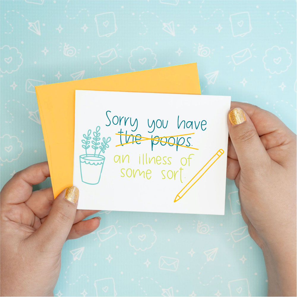 Sorry You Have the Poops Funny Greeting Card