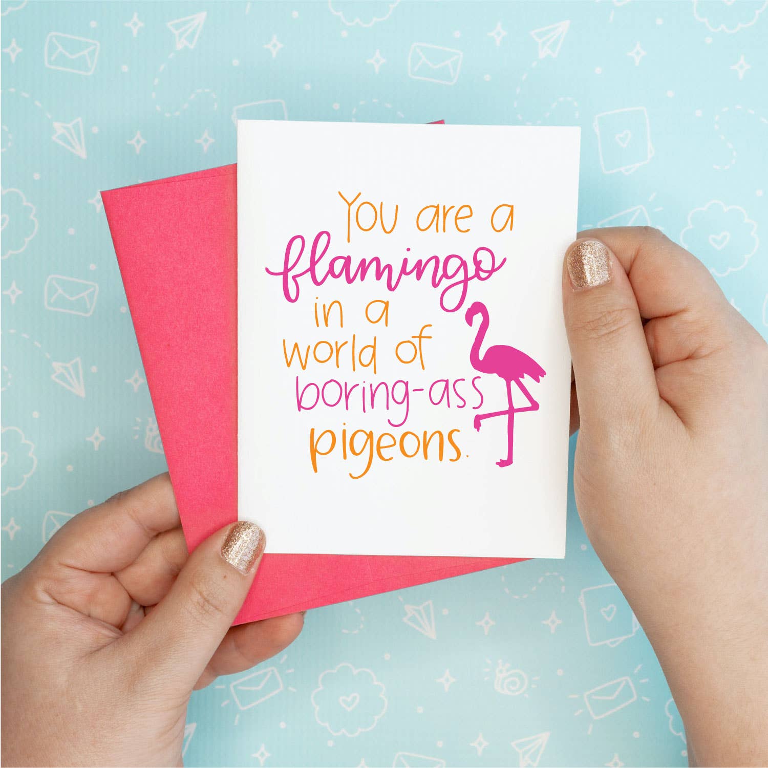 Flamingo Funny Greeting Card