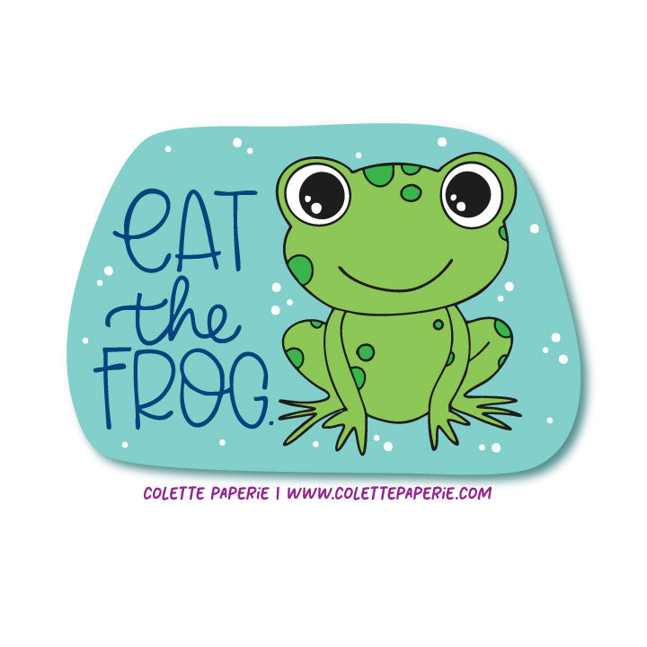 Eat the Frog ADHD Glossy Waterproof Sticker
