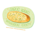 Garlic Bread Appreciation Society Waterproof Glossy Sticker