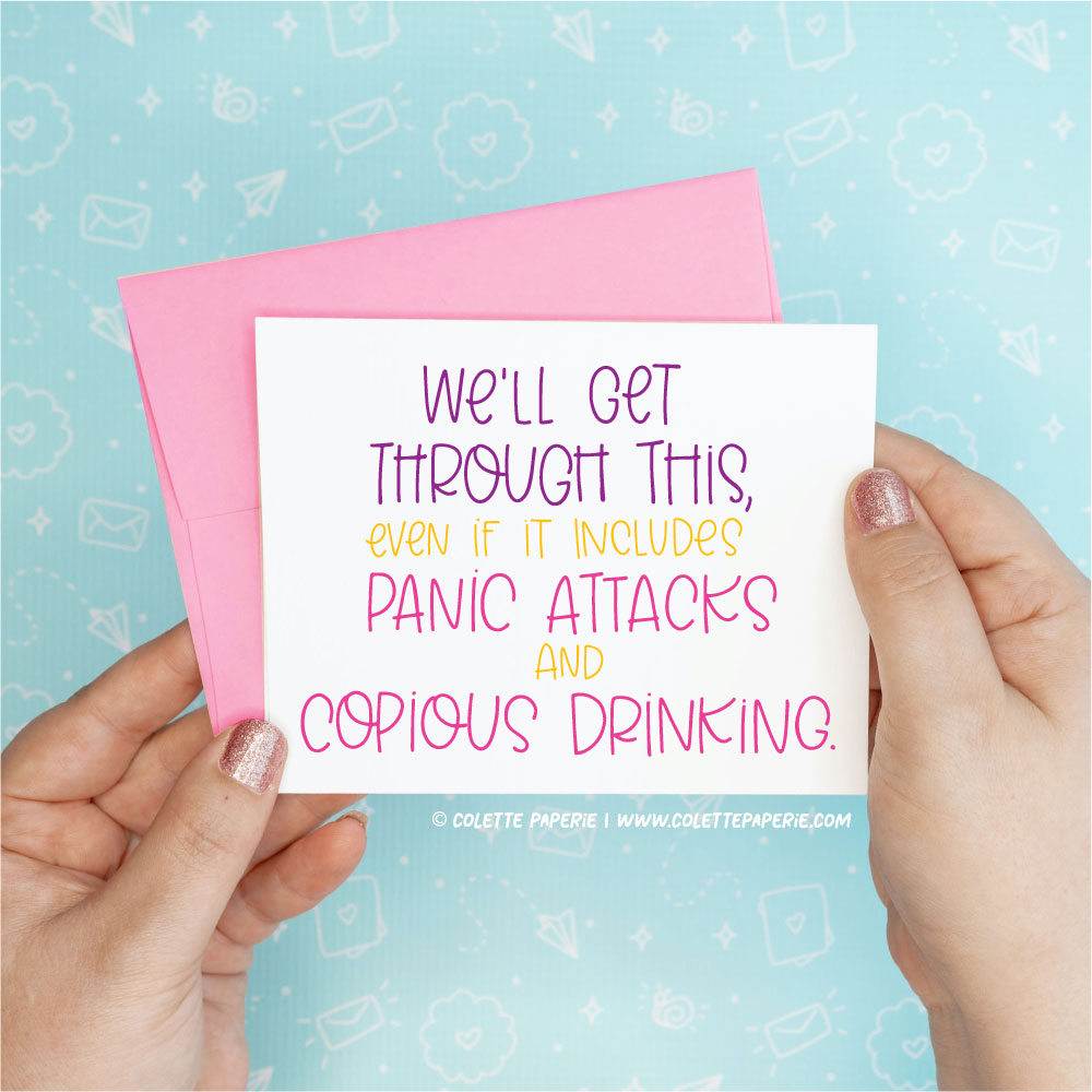 Panic Attacks & Nervous Breakdowns Anxiety Funny Greeting Card