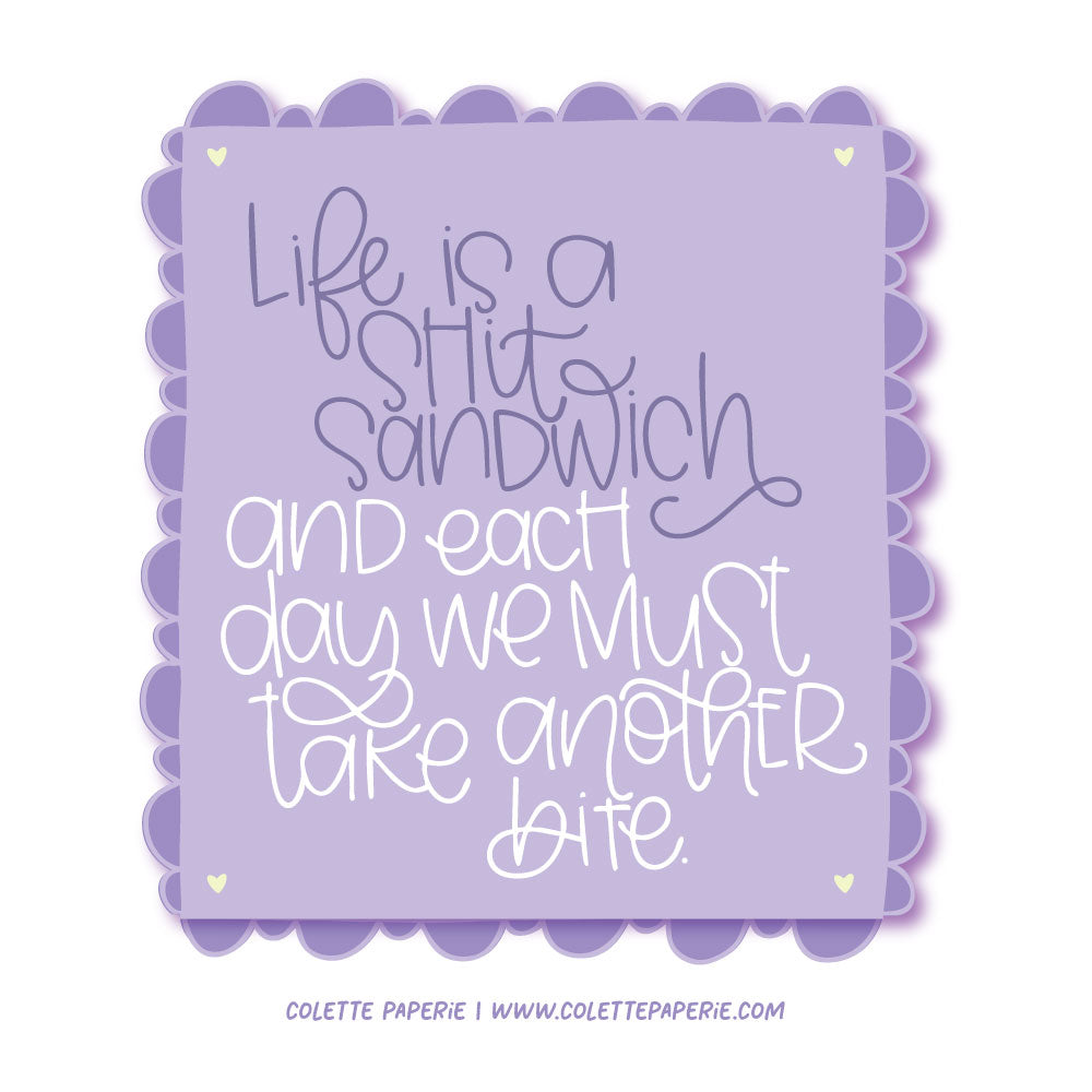 Shit Sandwich Sarcastic Funny Vinyl Waterproof Sticker