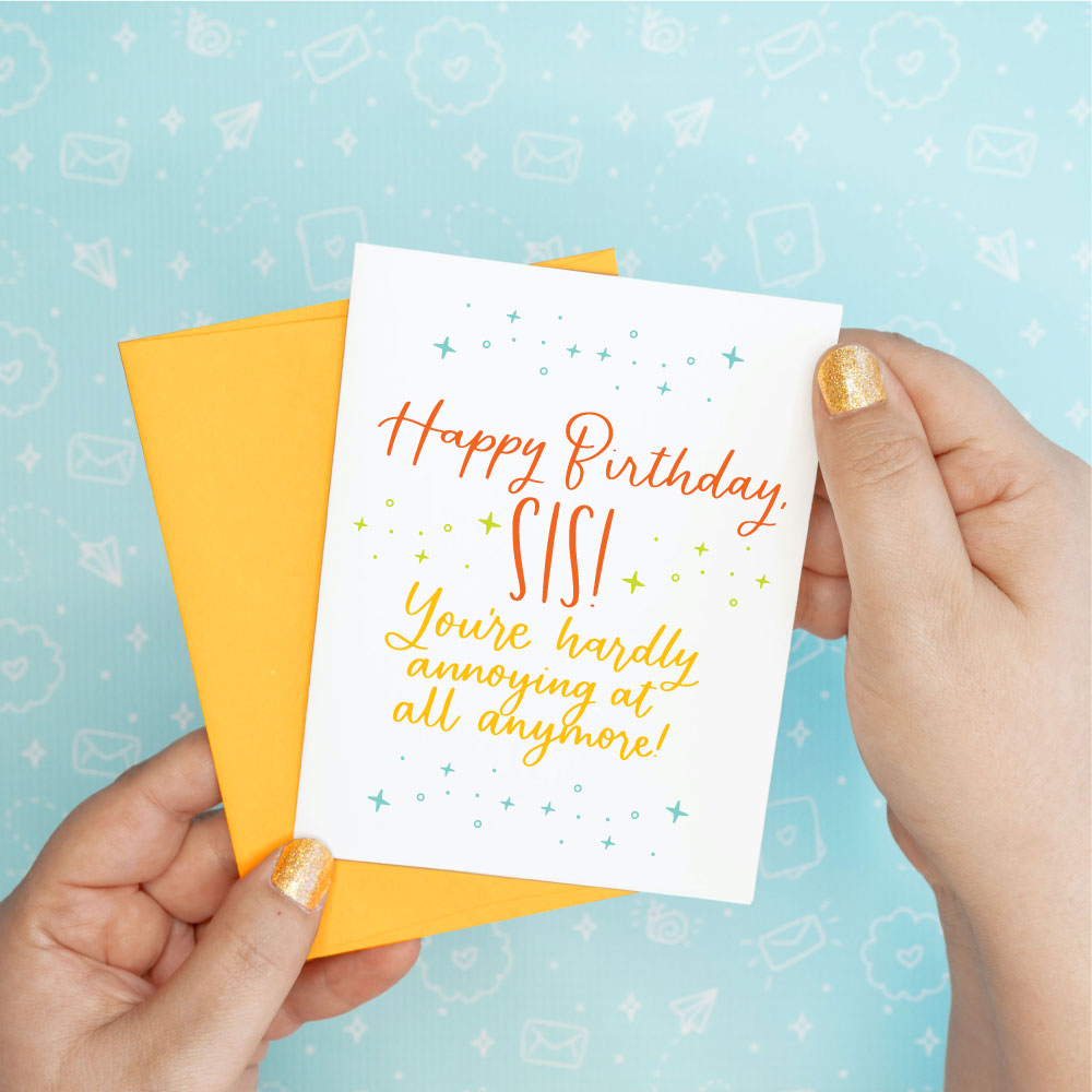 Sister Birthday Funny Greeting Card