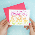 Talking Shit Funny Greeting Card
