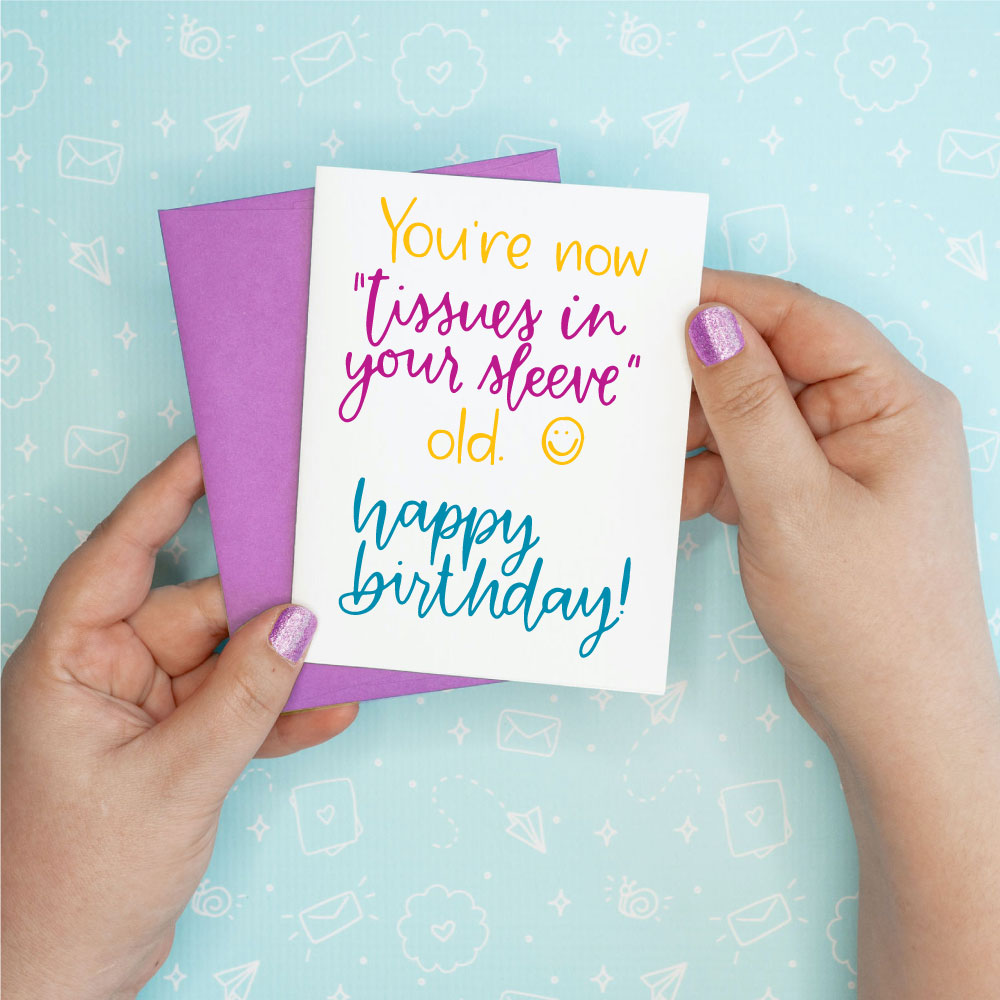 Tissue in Sleeve Birthday Funny Greeting Card